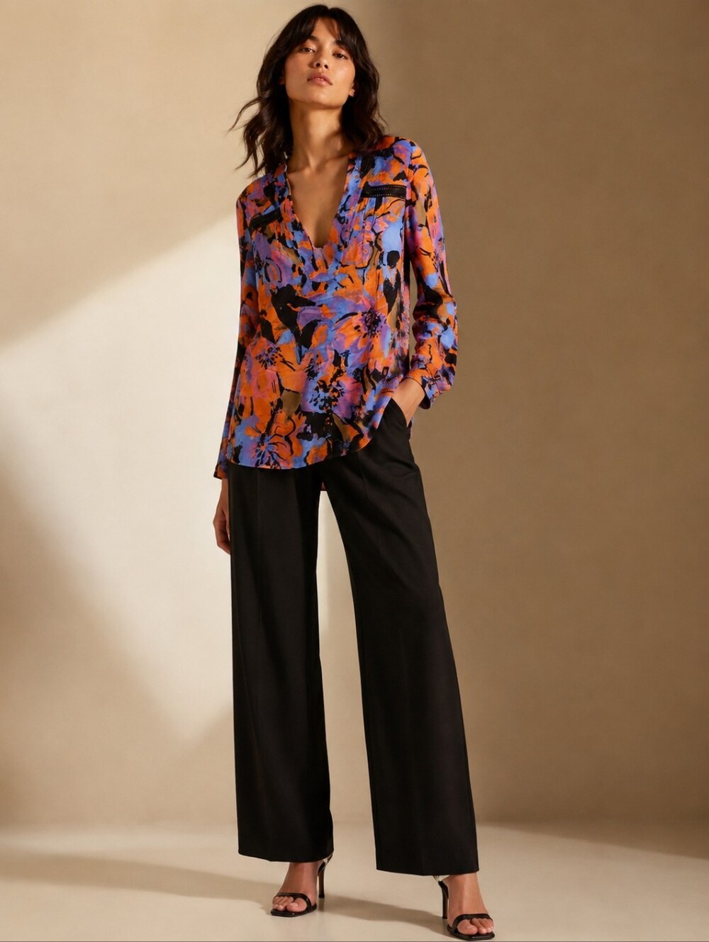 ❤️ TRACY REESE PLENTY FLORAL TUNIC TOP, XS